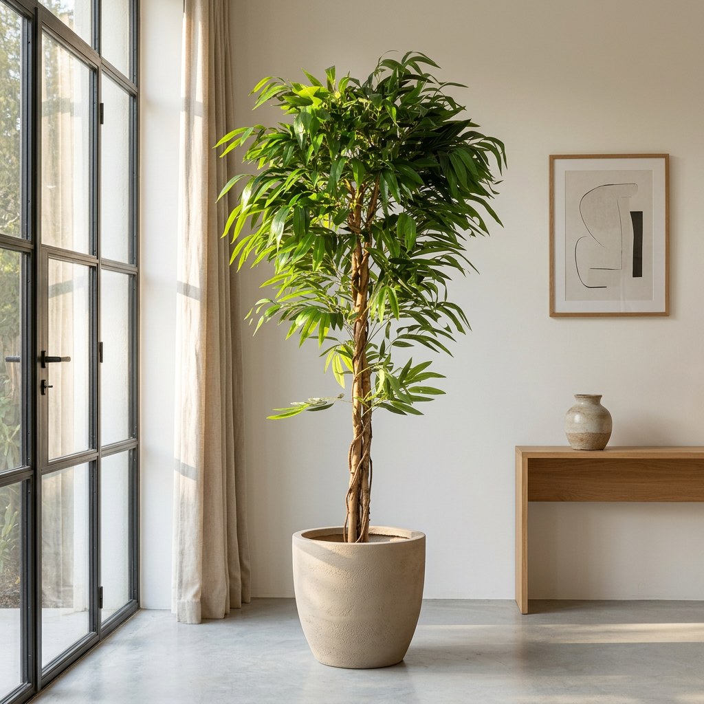 Planta artificial árbol drácena 183 cm marrón y verde - naturing monde