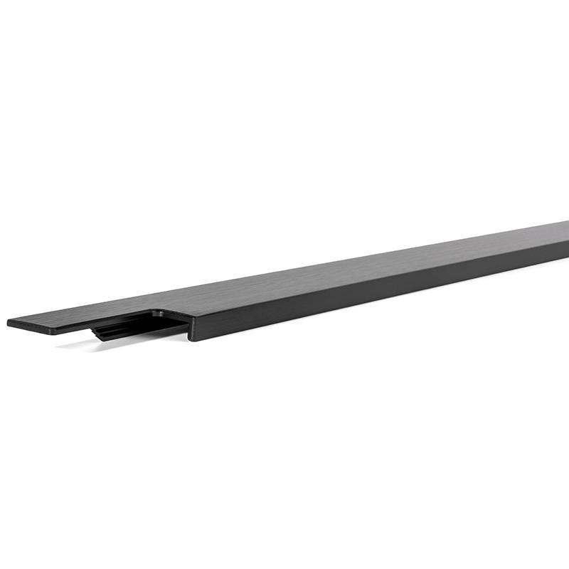 Tirador embutir linear negro cepillado largo 797