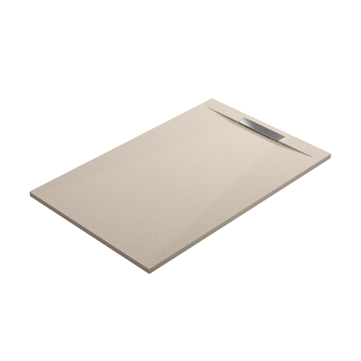 Plato ducha resina valvula y rejilla oculta | beige | 70 x 110cm