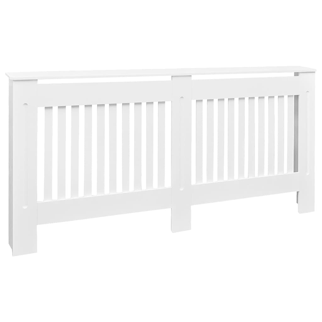 vidaXL cubierta para radiador madera de ingeniería blanco 172 cm