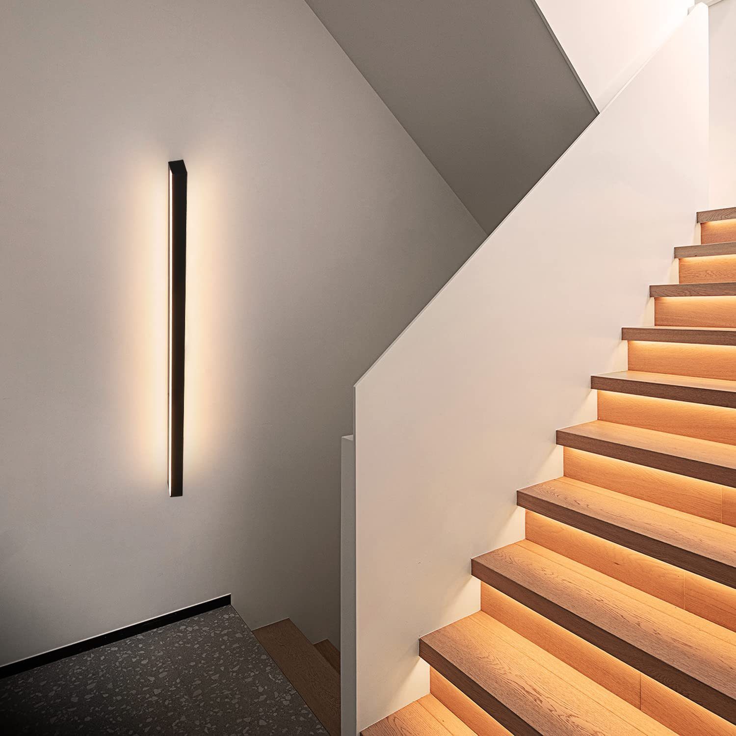Nettlife aplique pared LED negro 2.5x3.8
