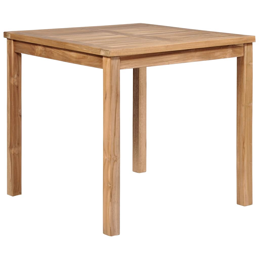vidaXL mesa de jardín de madera maciza de teca 80x80x77 cm