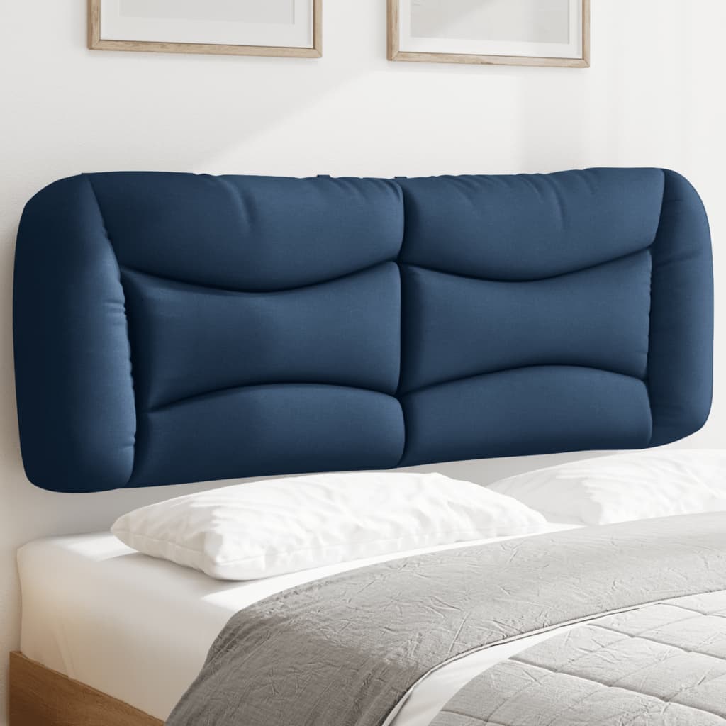 Cabecero de cama acolchado tela azul 140 cm eso1551