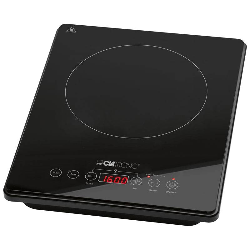 Placa vitrocerámica inducción portátil, 10 ni clatronic eki 3569 negro 2000