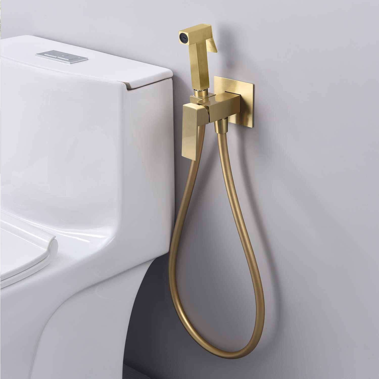 Set de ducha higiénica sky bath oro cepillado pvd inox s304 serie serenity
