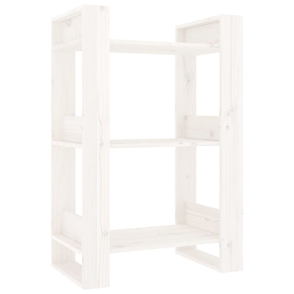 vidaXL estantería/divisor de espacios madera pino blanco 60x35x91 cm