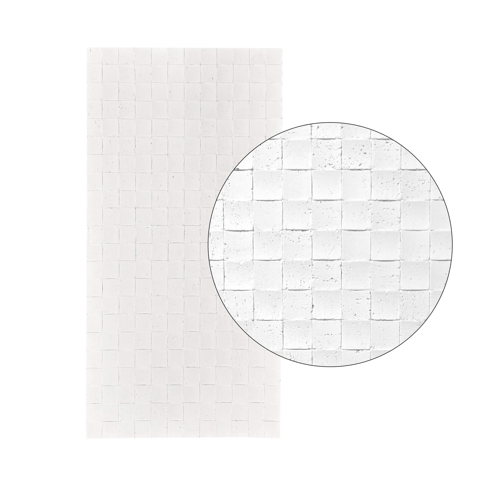 Pack 5 panel piedra flexible natural trieste mosaic blanco 118x58cm 3,42m²