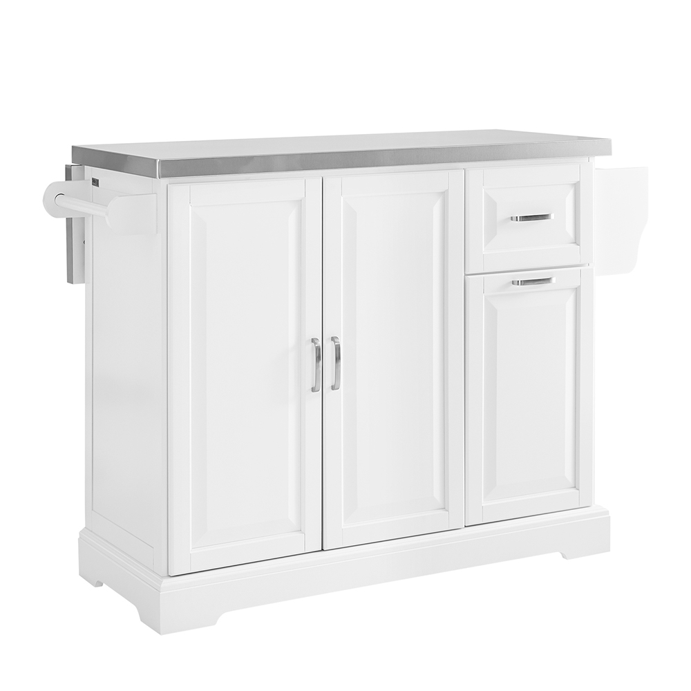 Sobuy carro de cocina set de 2 con piano plegable blanco