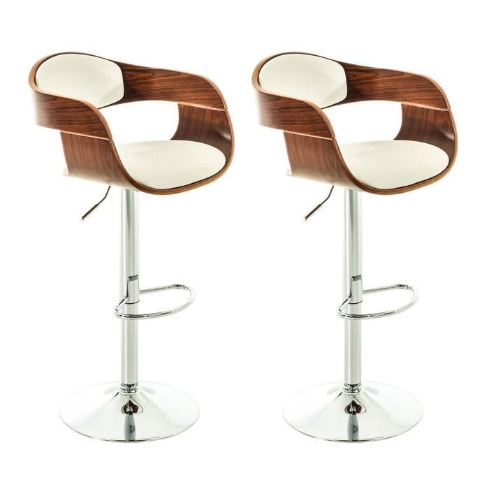 Taburetes de bar de diseño - lote 2 - marrón 88-102 cm