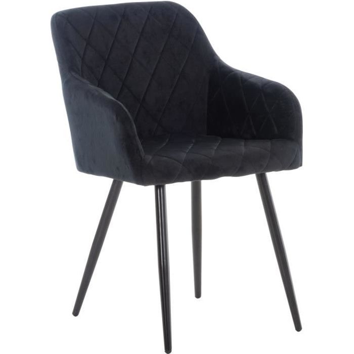 Silla retro shila - tela - negra - 84 cm