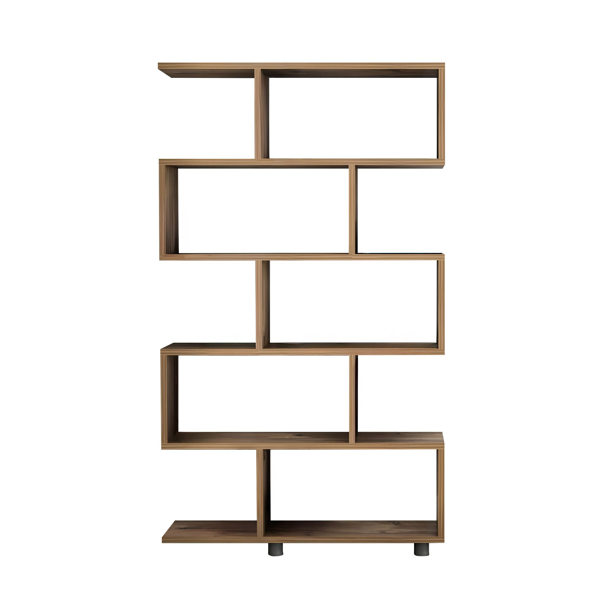 Estantería de madera <<elif>> - 90 x 20 x 156 cm - marrón claro