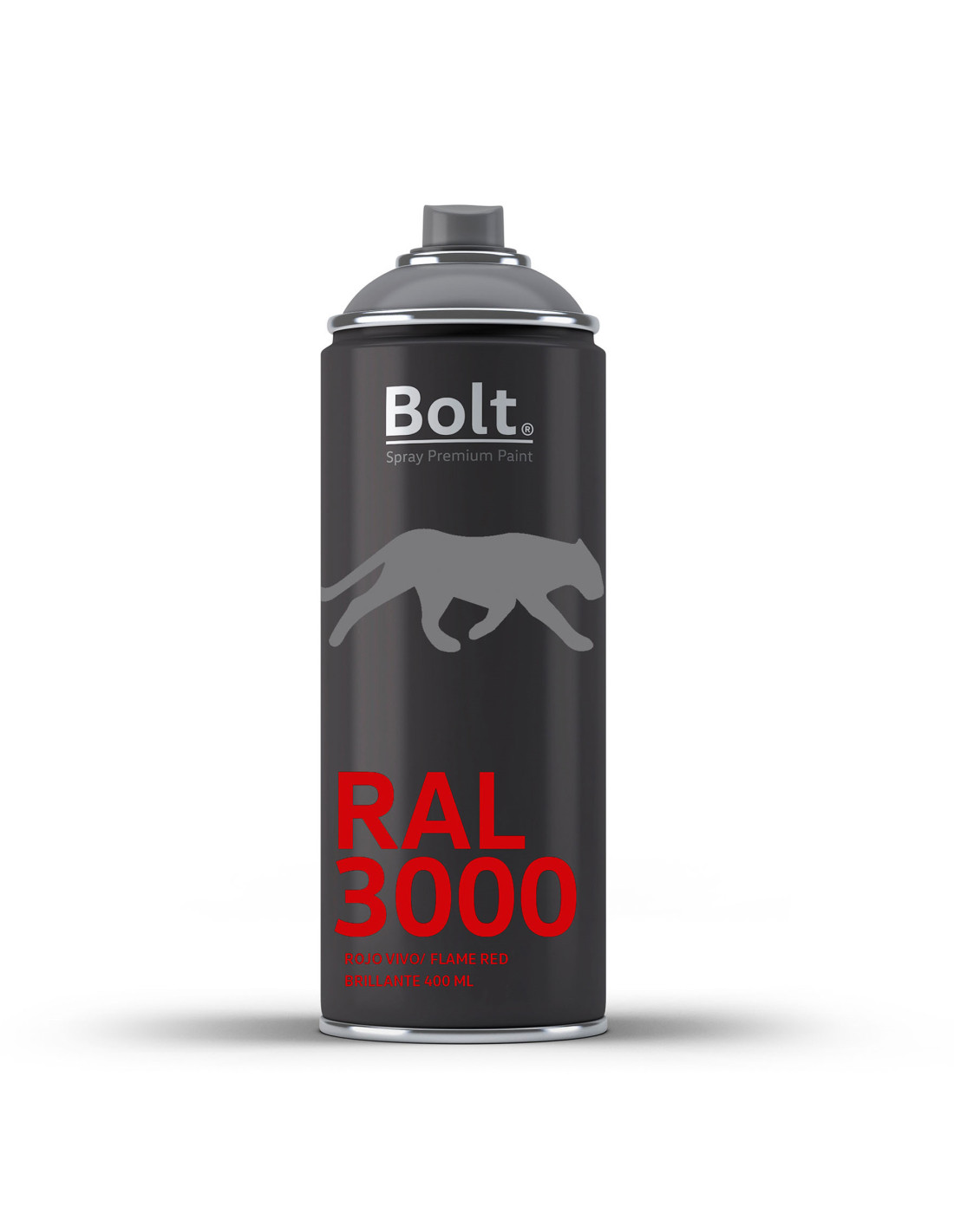 Spray bolt premium acrilico brillante ral 400 ml (ral 3000 rojo vivo)