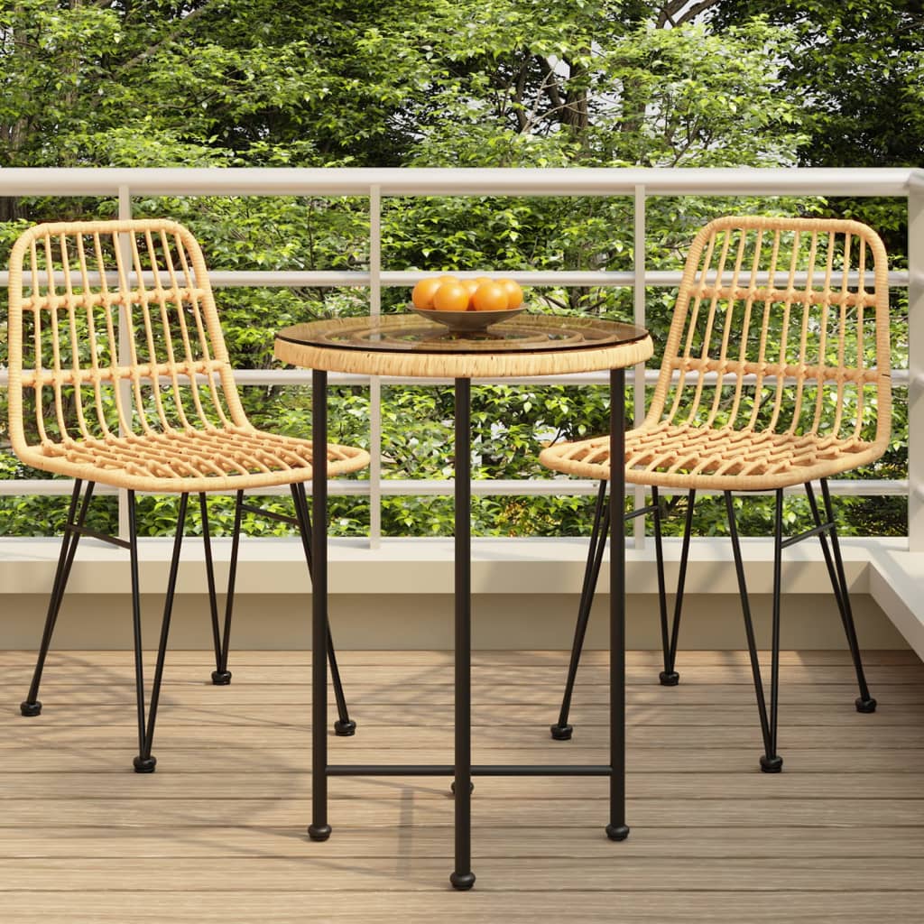 Mesa de comedor de vidrio templado y acero 55 cm es7393