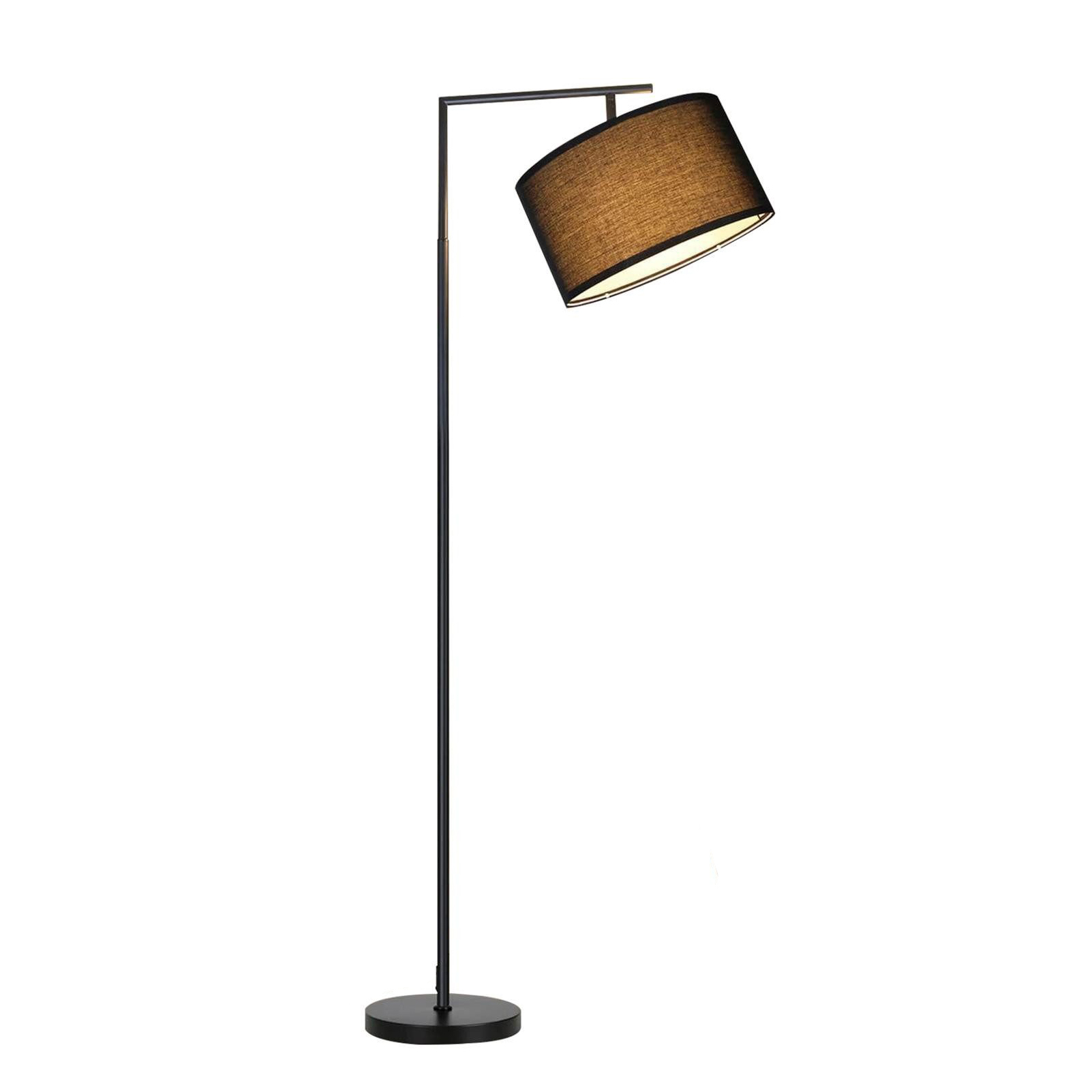 Nettlife lámpara de pie negra E27 56x33