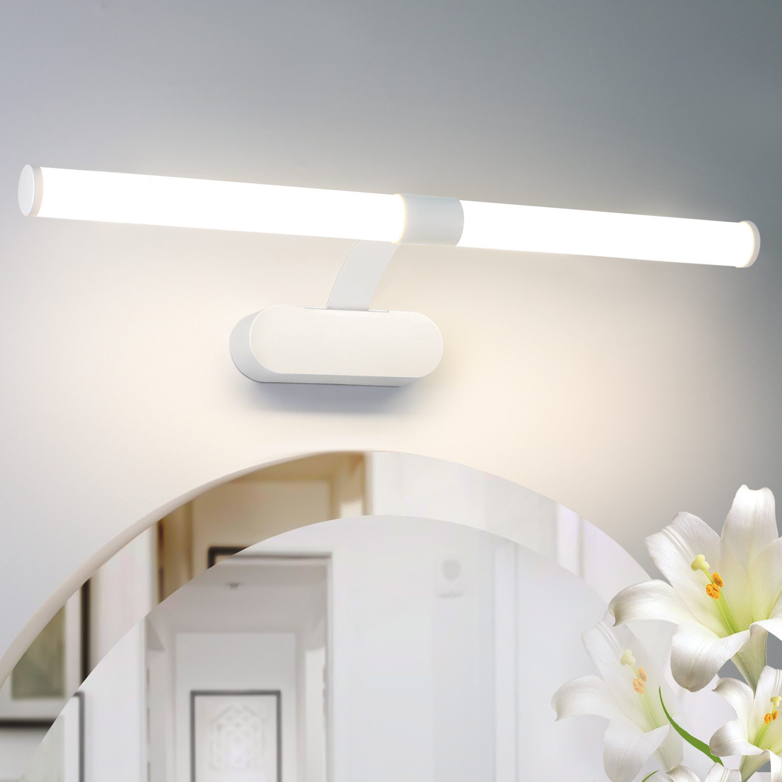 Nettlife lámpara de pared para baño LED blanco 40x16.8