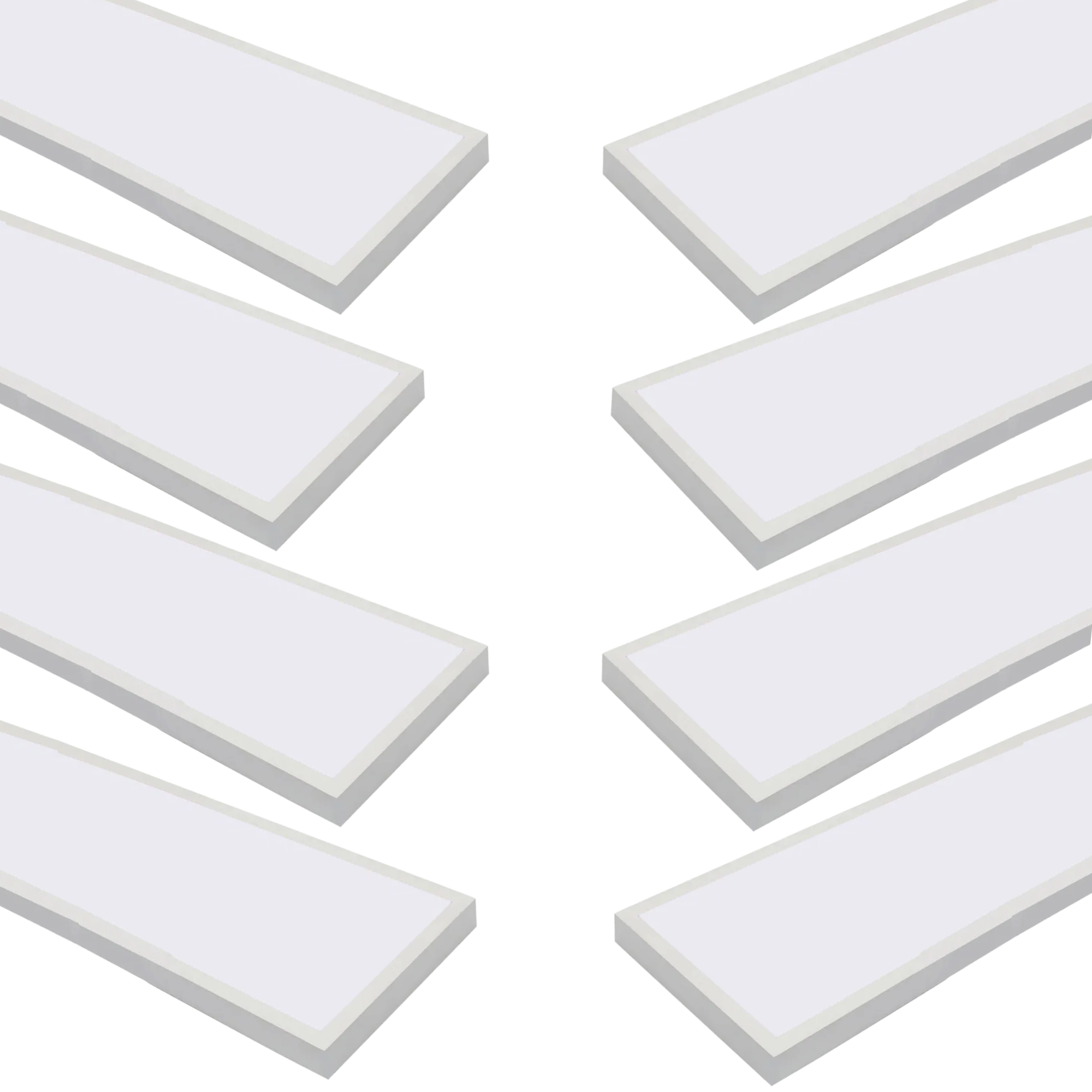 8x panel LED superficie 120x30 cm, 60w 5000 lm, blanco neutro 4200k