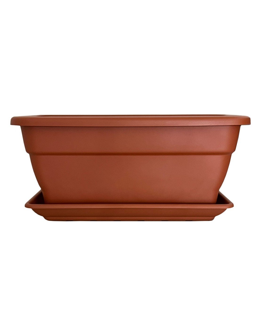 50 cm | teja | jardinera con plato incorporado para pla - jardin202
