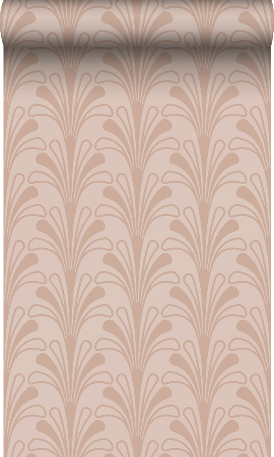 Origin papel pintado arte deco rosa terracota 50 x 900 cm