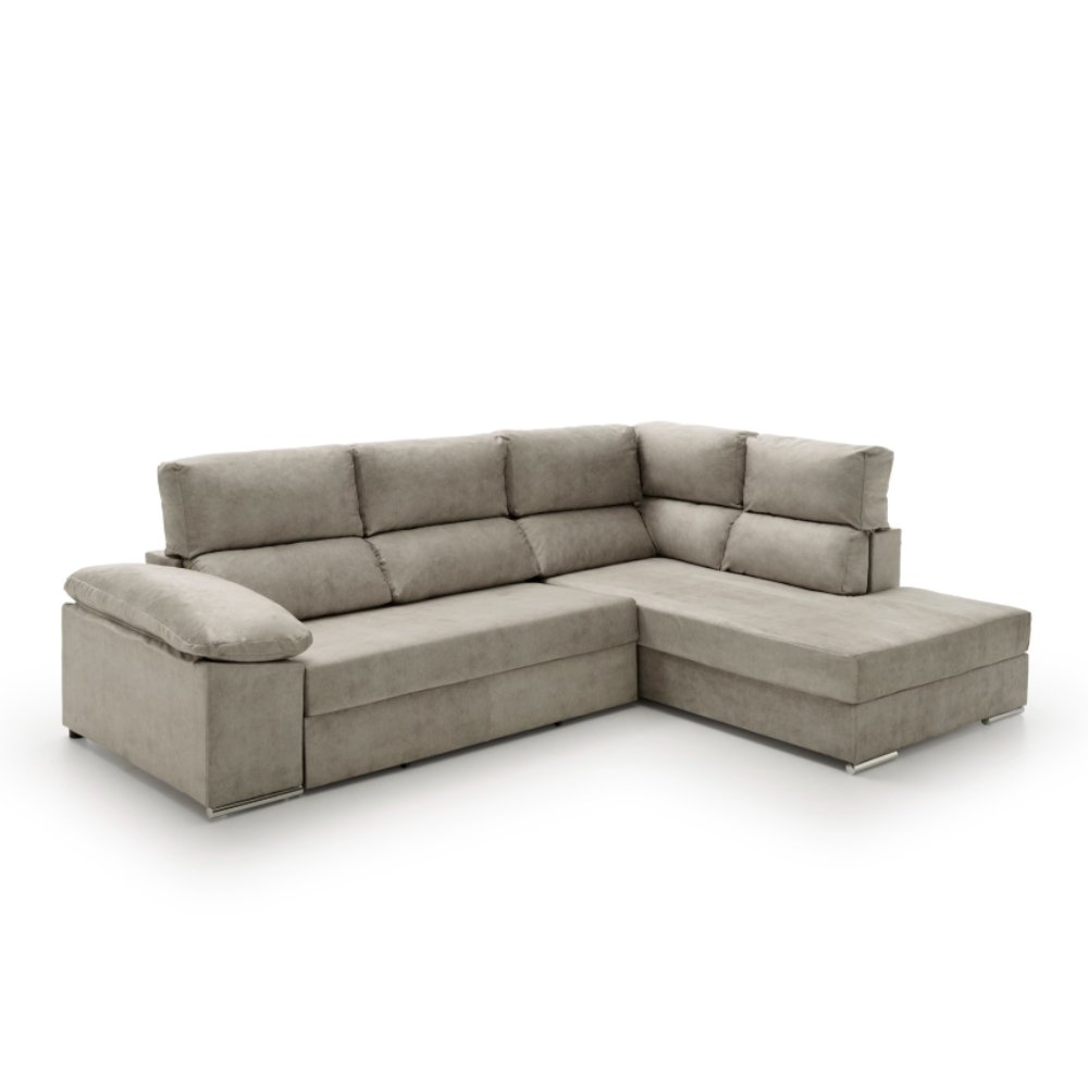 Sofa cama chaise longue fiorella gris derecha