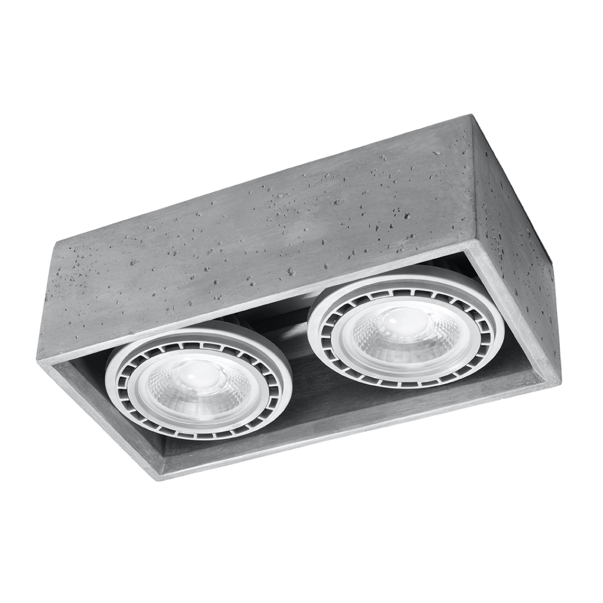 Lámparas de techo quatro 2 gris concreto 27x9x14cm