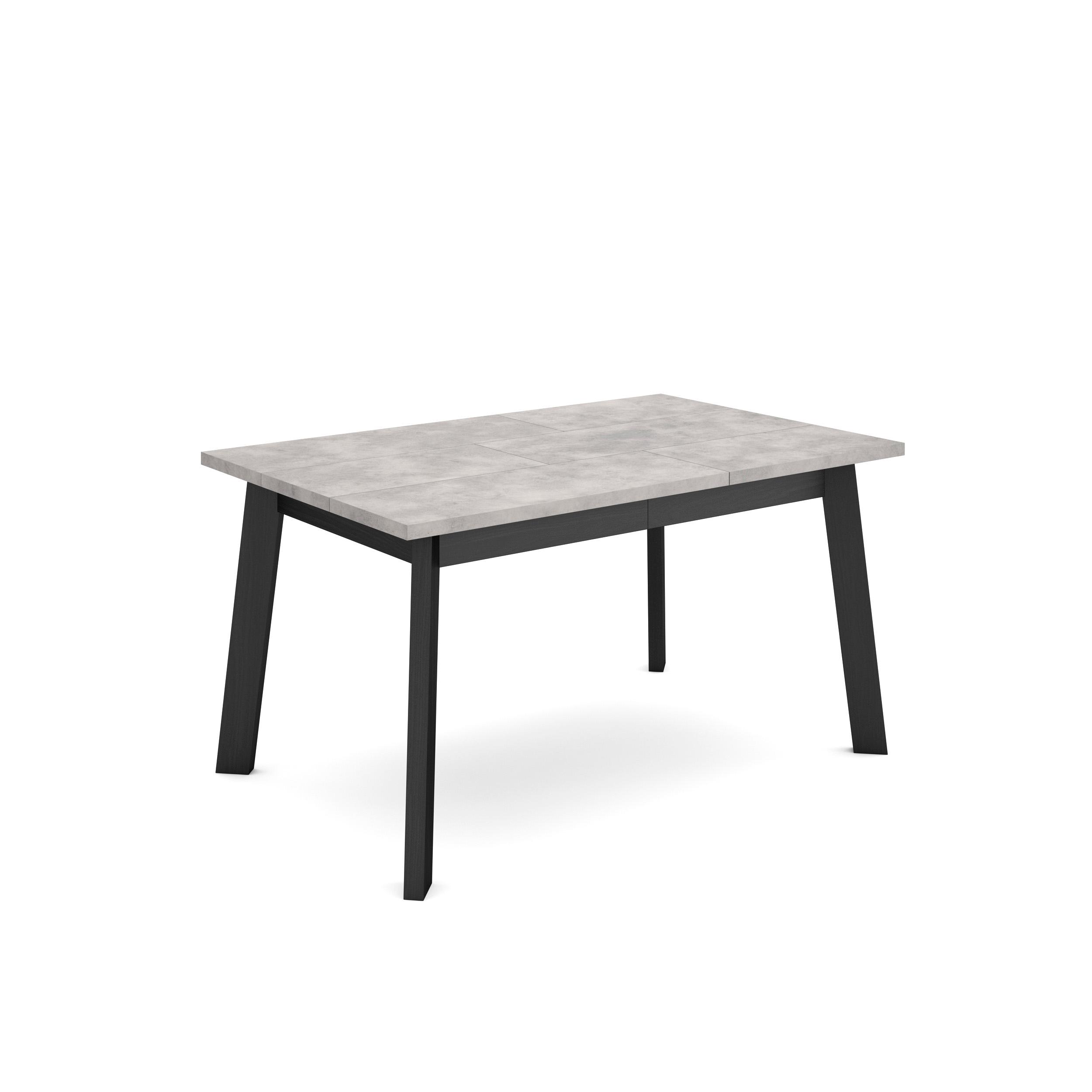 Mesa comedor, 140x90x75cm, cemento, patas de madera rf2908