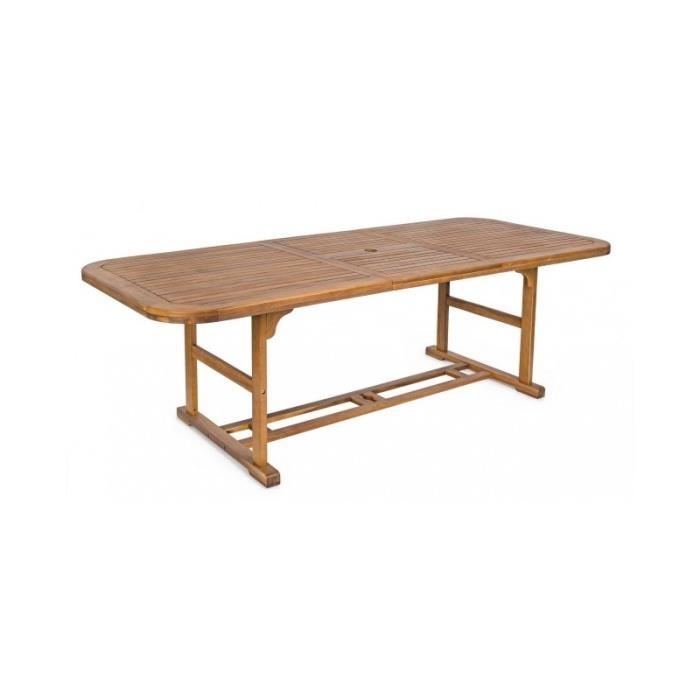 Mesa de jardín extensible - acacia - 180 240x100cm
