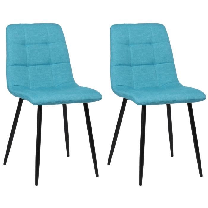 Sillas comedor tilde tapizadas turquesa lote 2