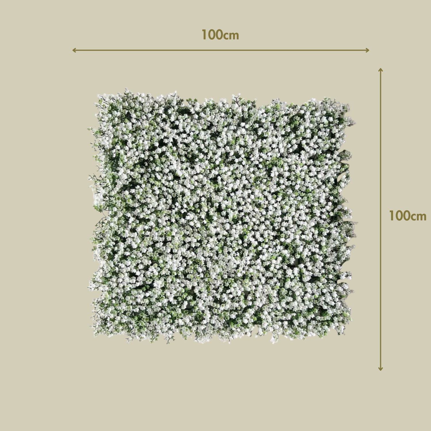 Jardín vertical artificial nevado 100x100 cm - naturing monde