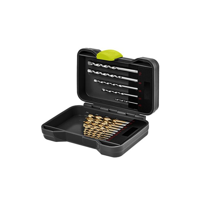 Goobay juego de 17 brocas de concreto y metal con estuche - 1.5 a 10mm
