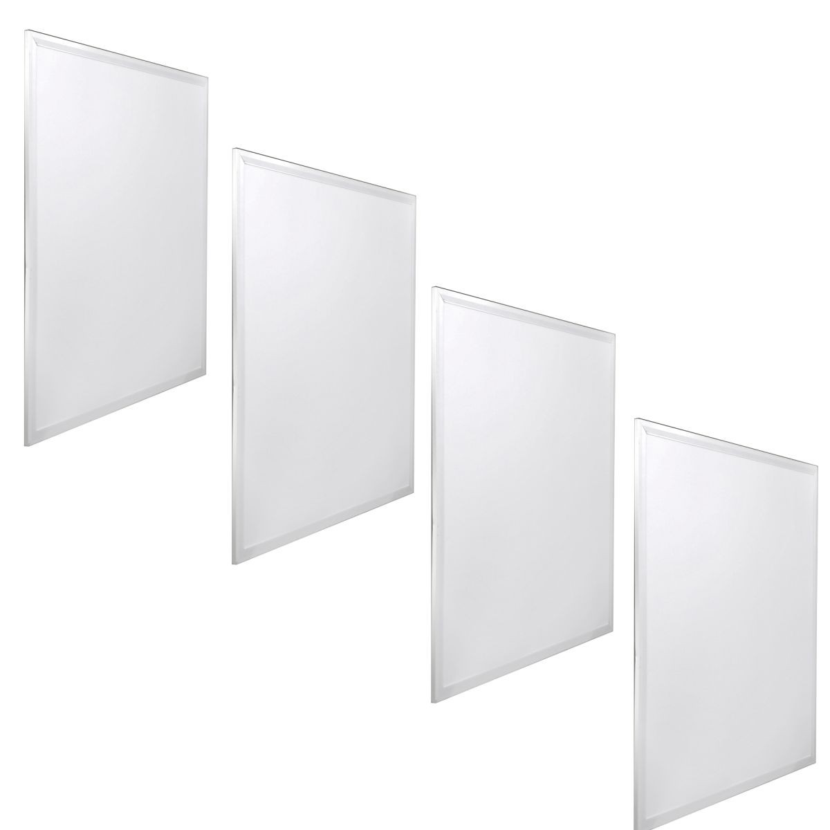 4x panel LED, 60x60cm, 48w, blanco frío 6000k, 3900 lm, falso techo