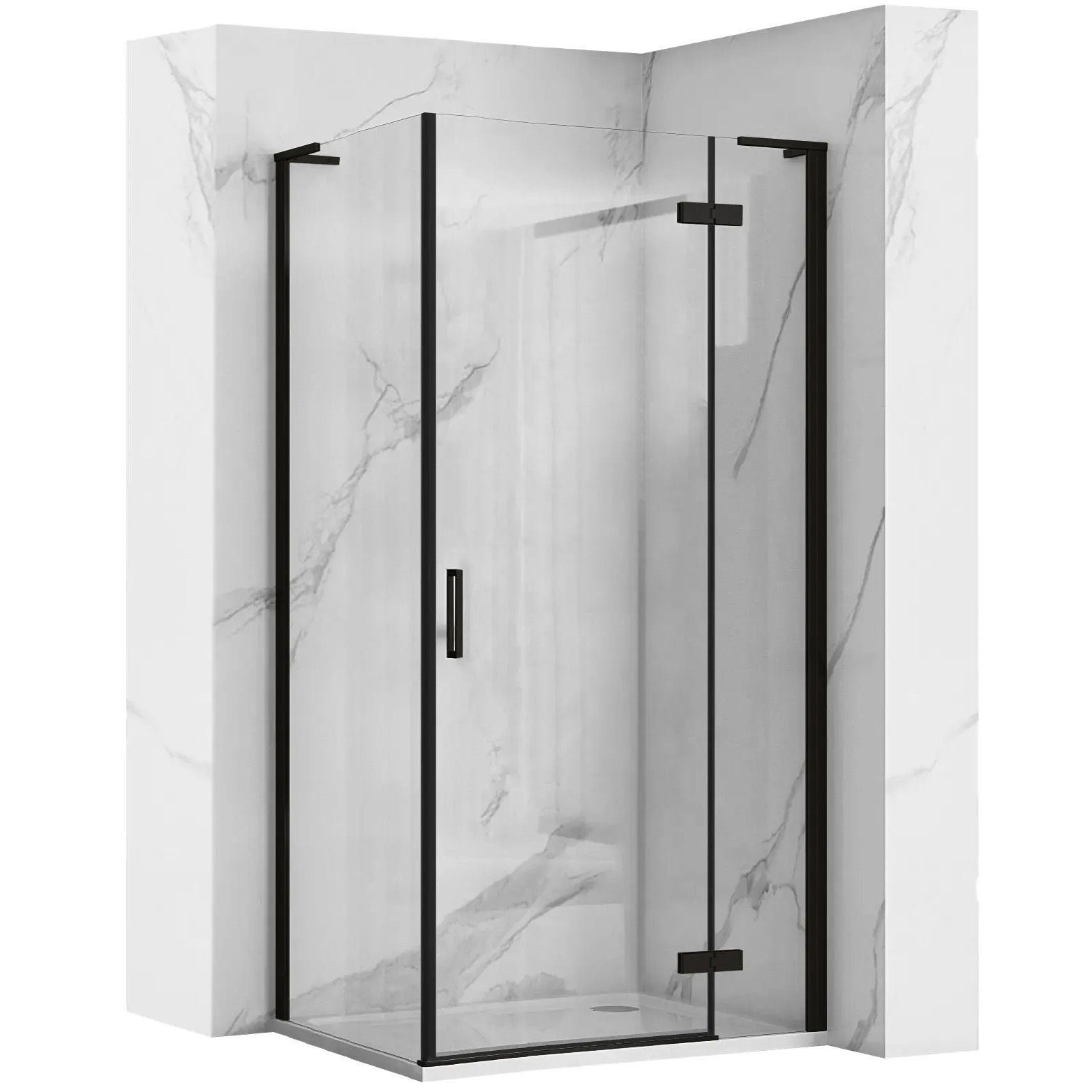 Rea cabina de ducha hugo black 80x80, 80x80x200,5 cm