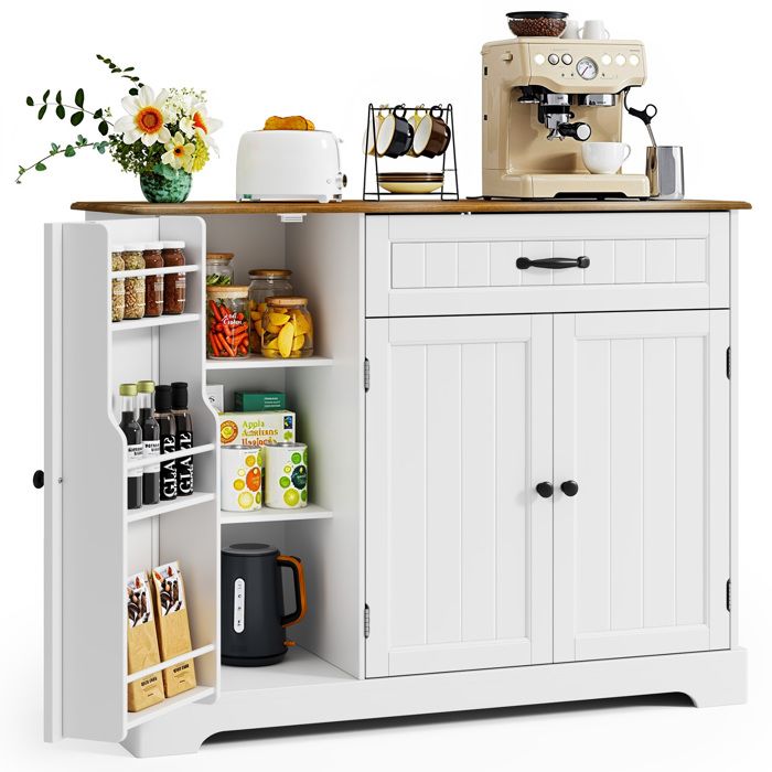 Mueble bajo de cocina - marrón - mdf - 1 cajón 3 puertas - 105x40x84,5 cm