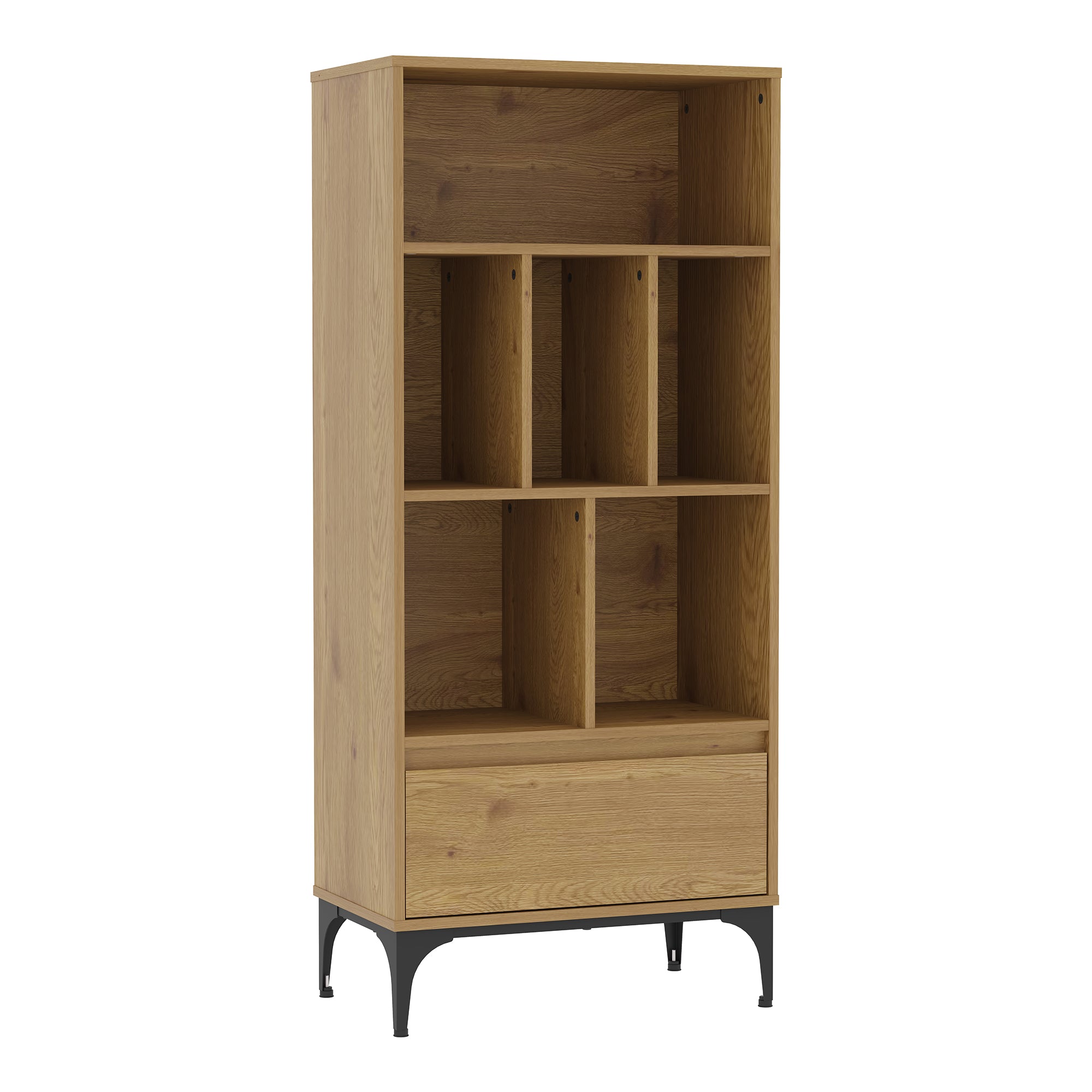 Librería 137 x 60 x 35 cm efecto roble