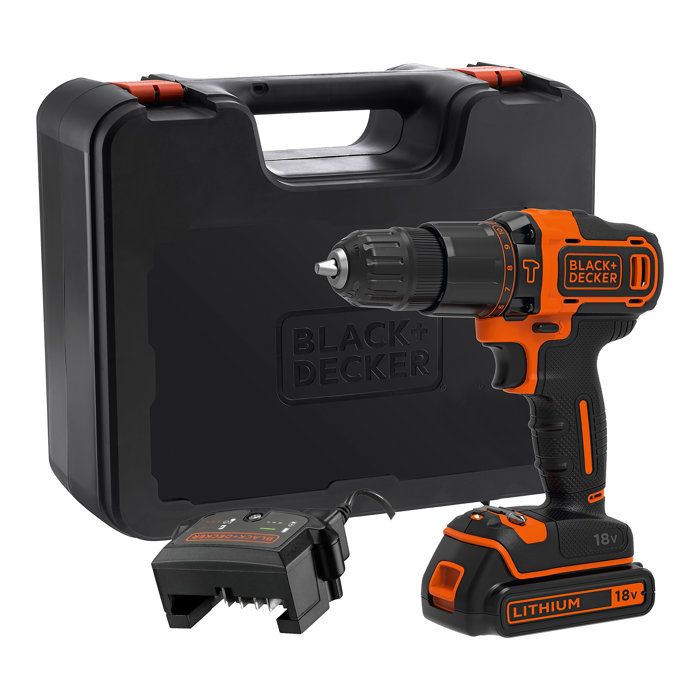 Taladro atornillador de impacto a batería blackdecker bdchd18k - 18v li-ion