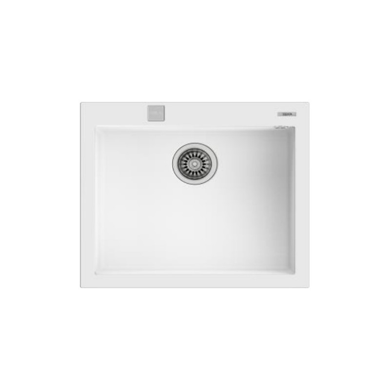 Fregadero teka tegranite forsquare 50.40 blanco ártico válvula auto
