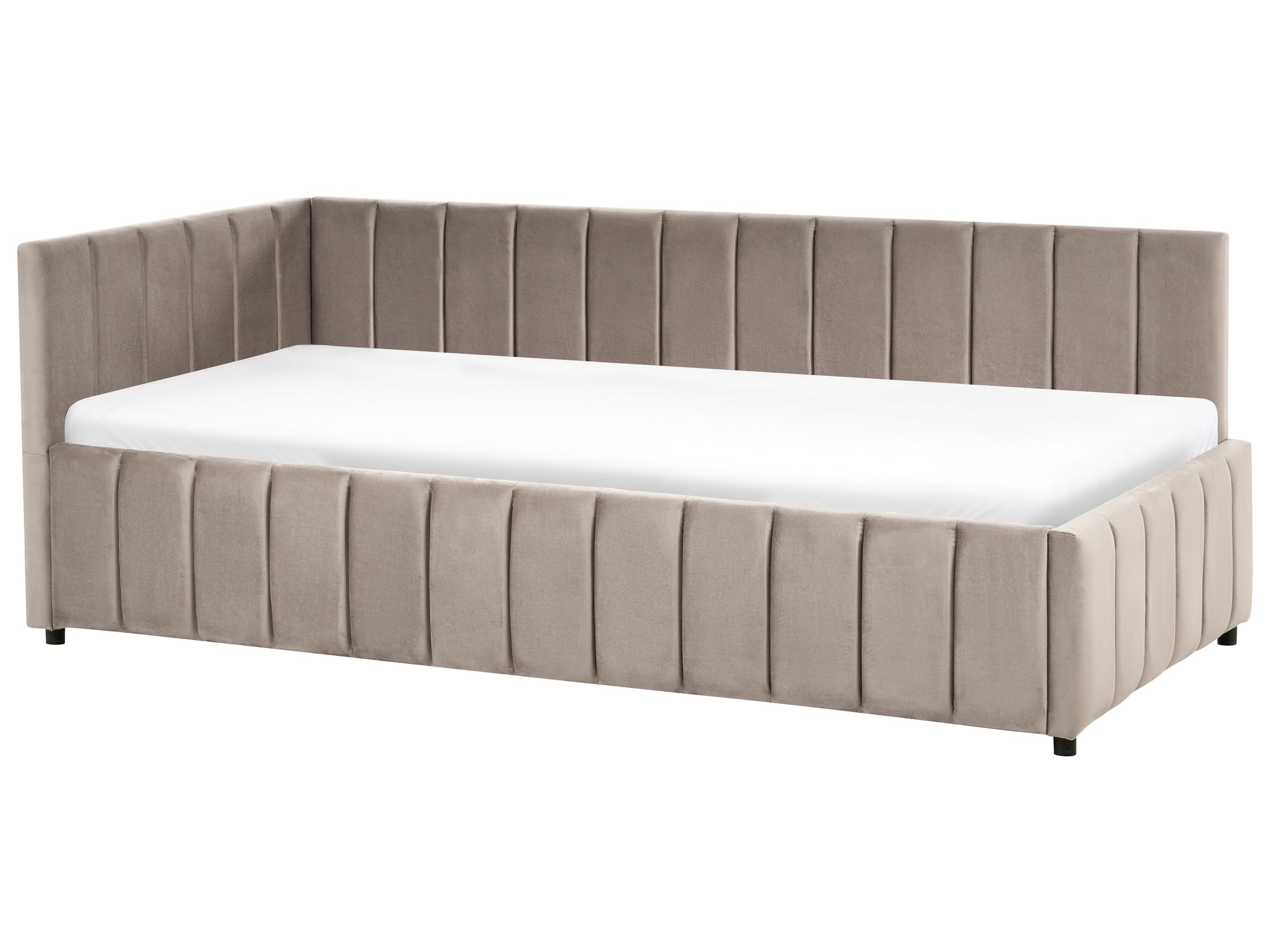 Sofá cama terciopelo lisieux 90 x 200 cm gris pardo