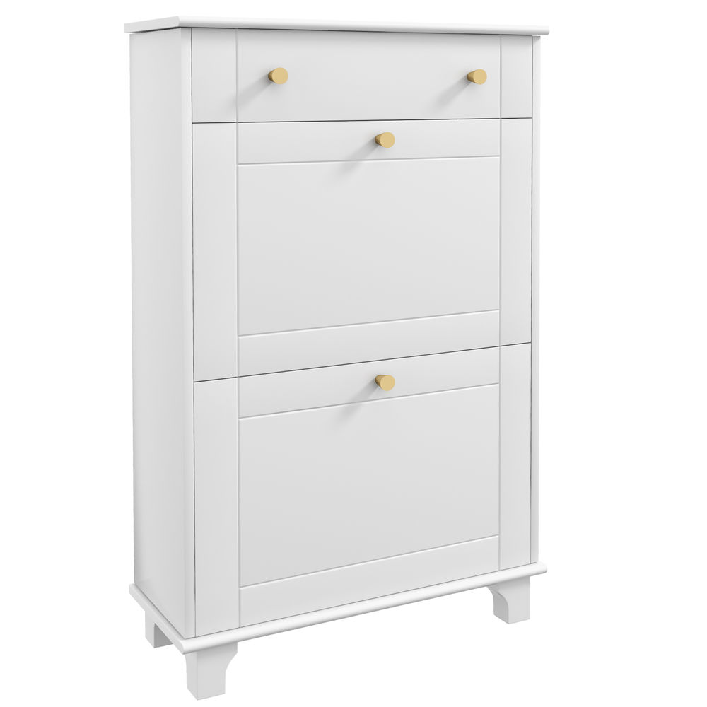 Armario de zapato 60x23.5x98.5 cm color blanco Homcom