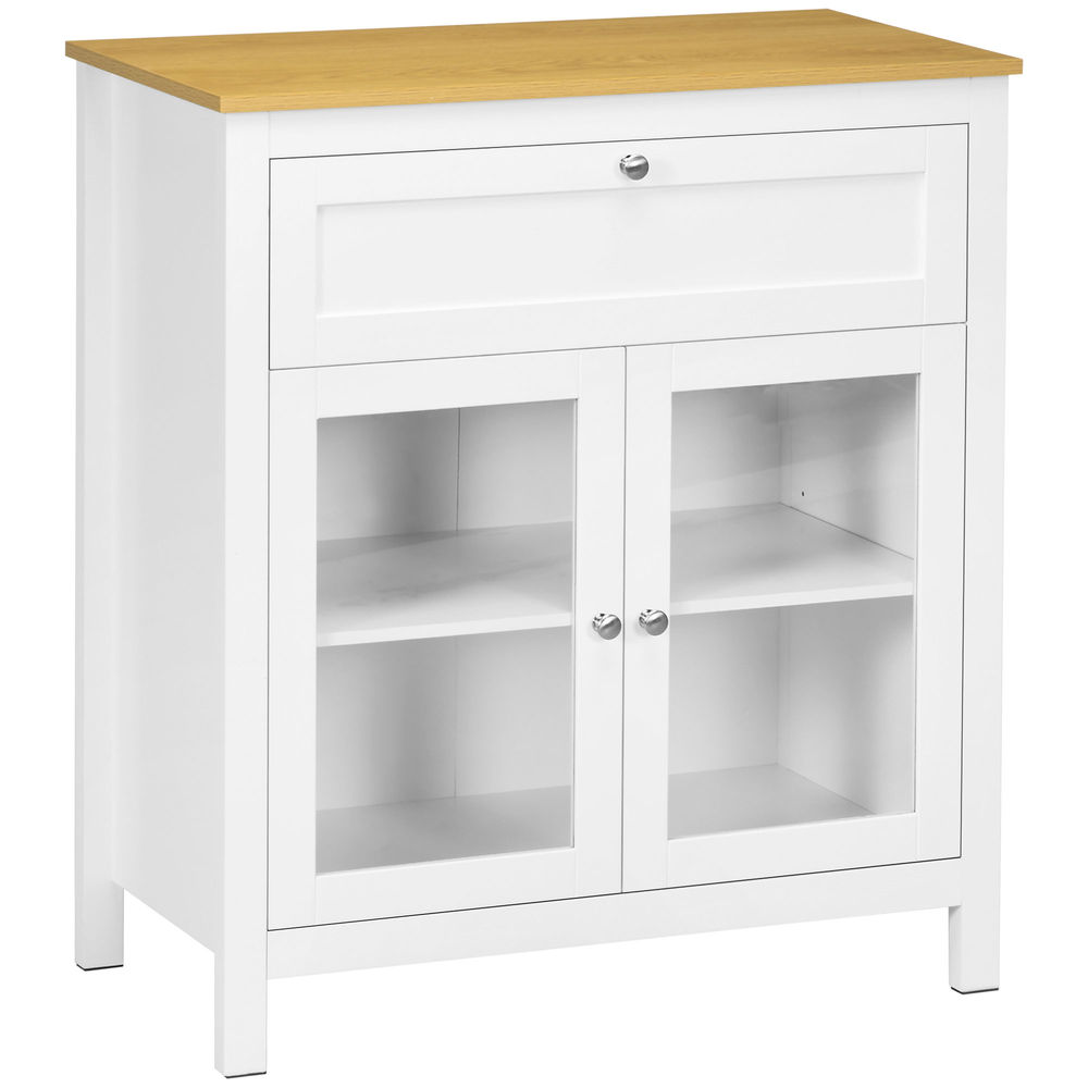 Aparador de cocina 80x40x90 cm color blanco Homcom, hogar - cocina