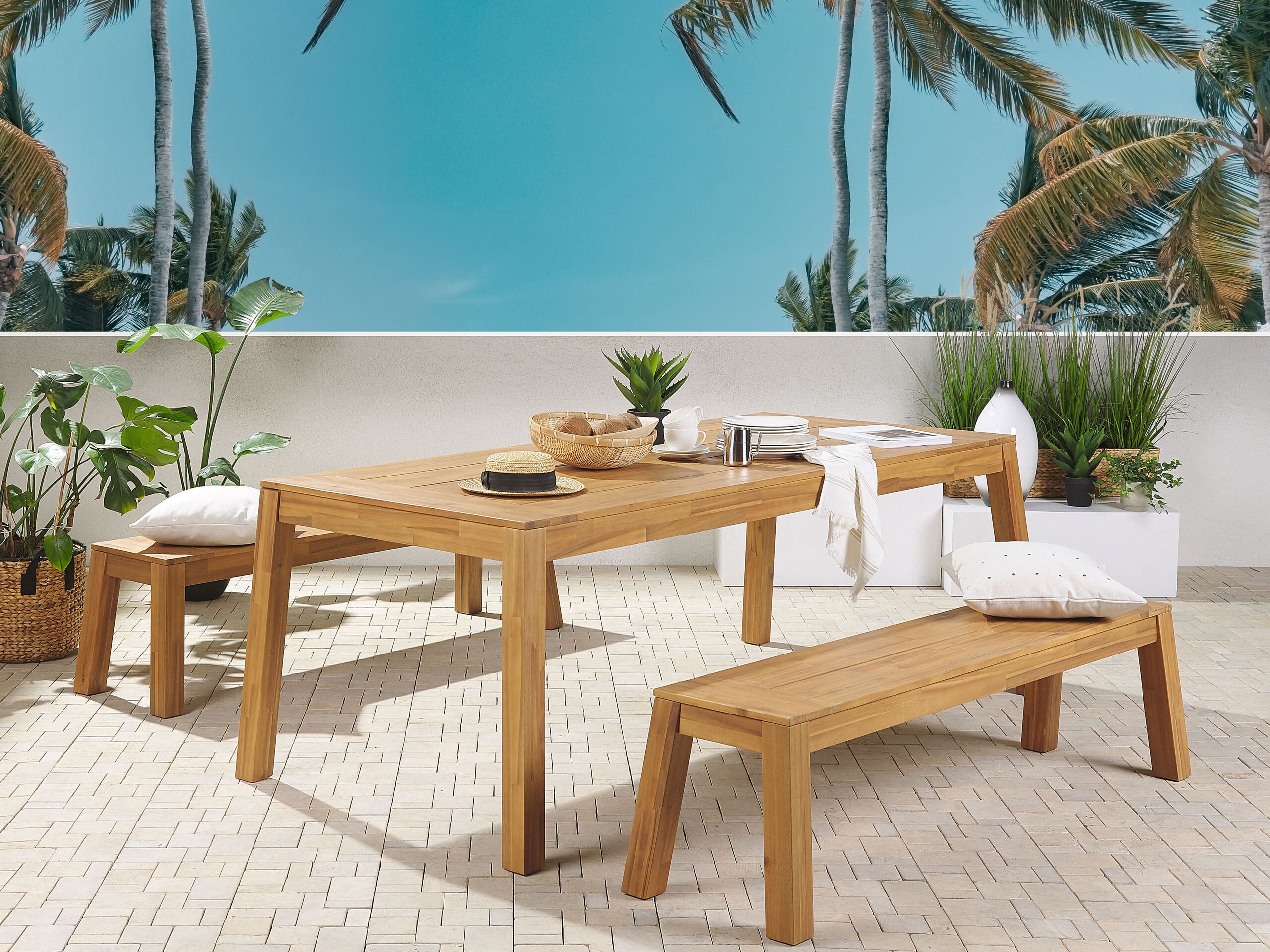 Conjunto de comedor marrón livorno