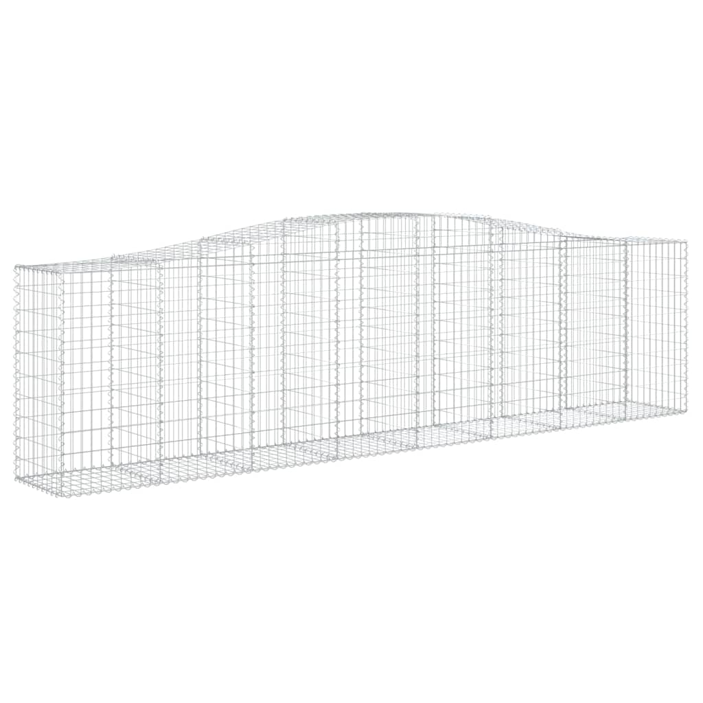 vidaXL cestas de gaviones 20 uds forma de arco hierro 400x50x100/120cm