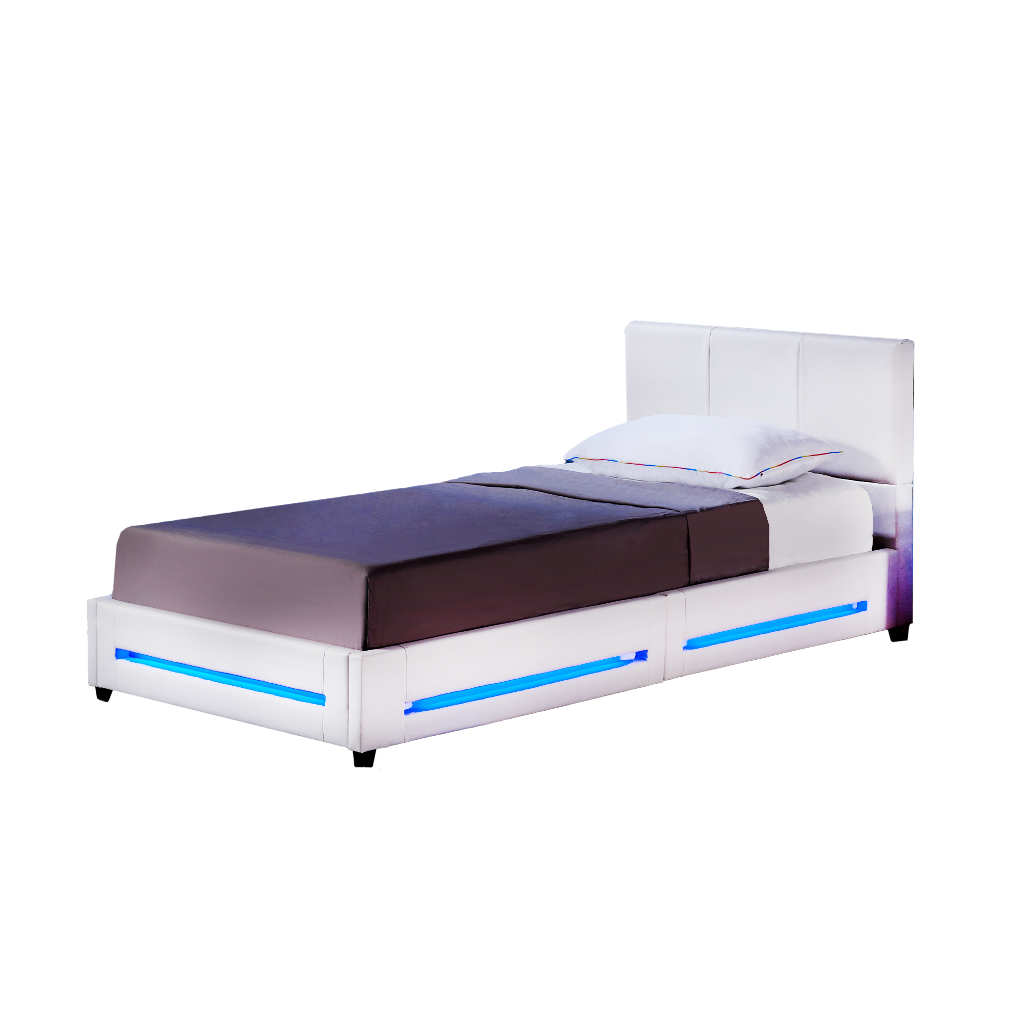 Cama LED asteroid - 90 x 200 cm blanco