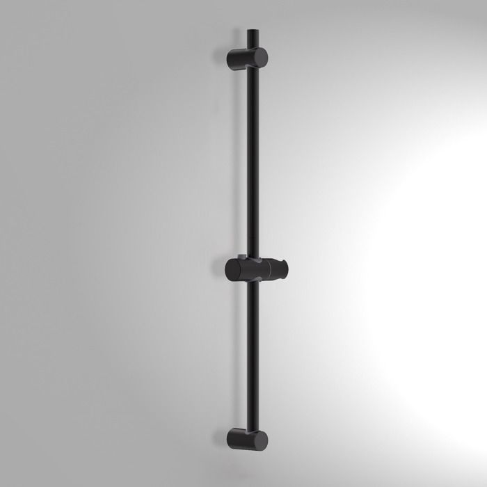 Barra de ducha - sofetiy max - redonda - acero inoxidable - negro - 70cm -