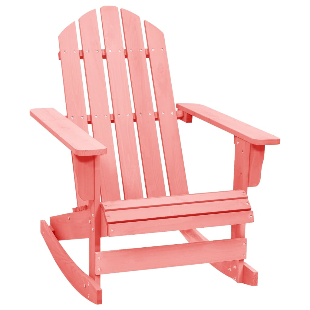 vidaXL silla mecedora de jardín adirondack madera maciza de abeto rosa