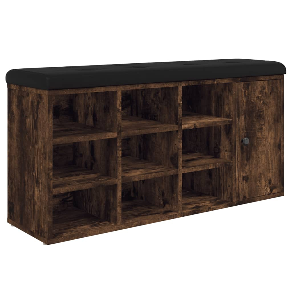 vidaXL zapatero madera de ingeniería roble ahumado 102x32x50 cm