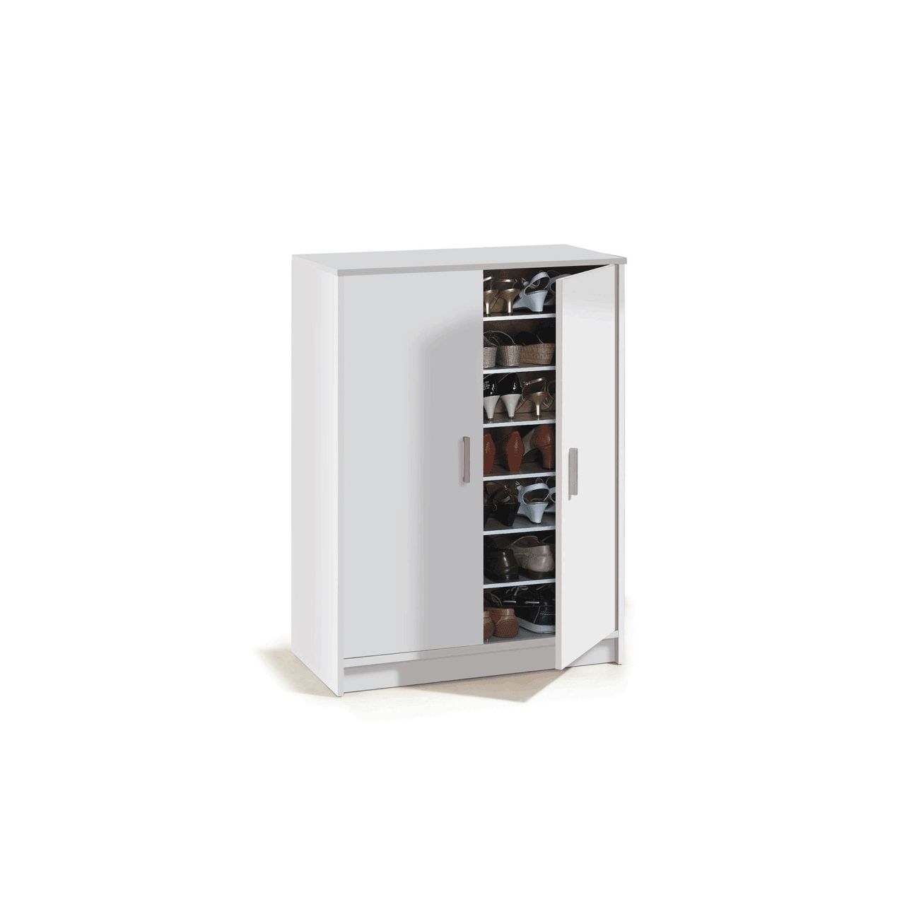 Zapatero de 2 puertas basic 75x101 cm wide blanco