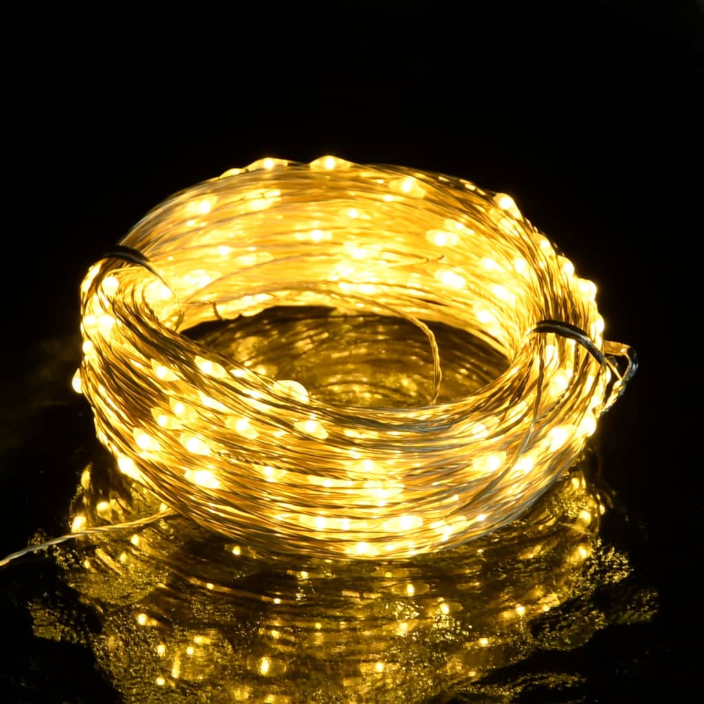vidaXL tira de luces con 150 LED blanco cálido PVC 15 m
