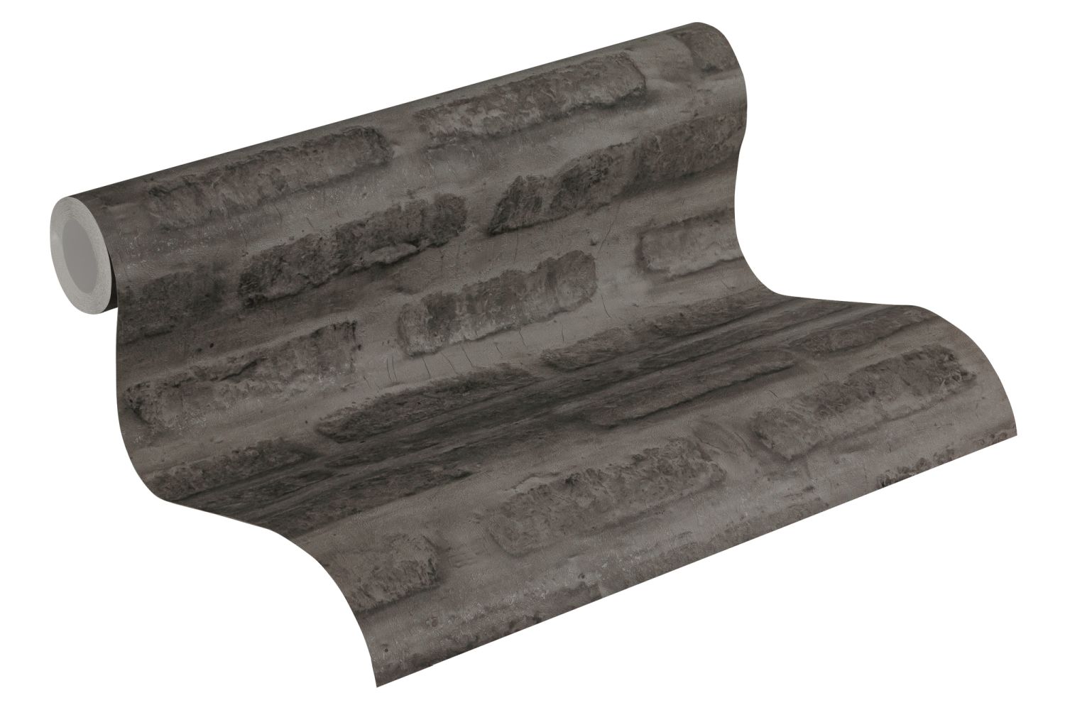 Livingwalls papel pintado pared de ladrillos gris oscuro 53 cm x 10.05 m