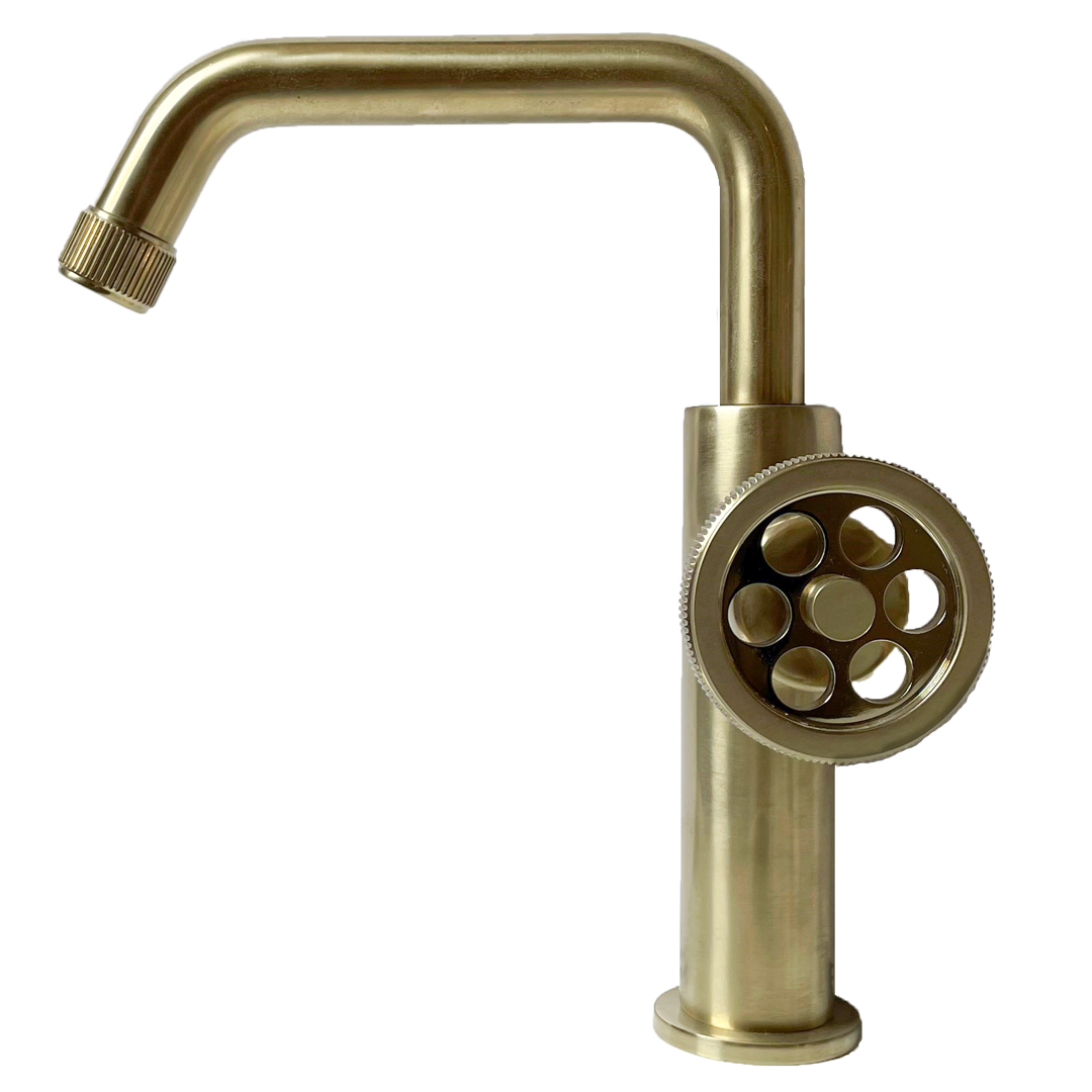 Indus mezclador bajo lavabo oro cepillado