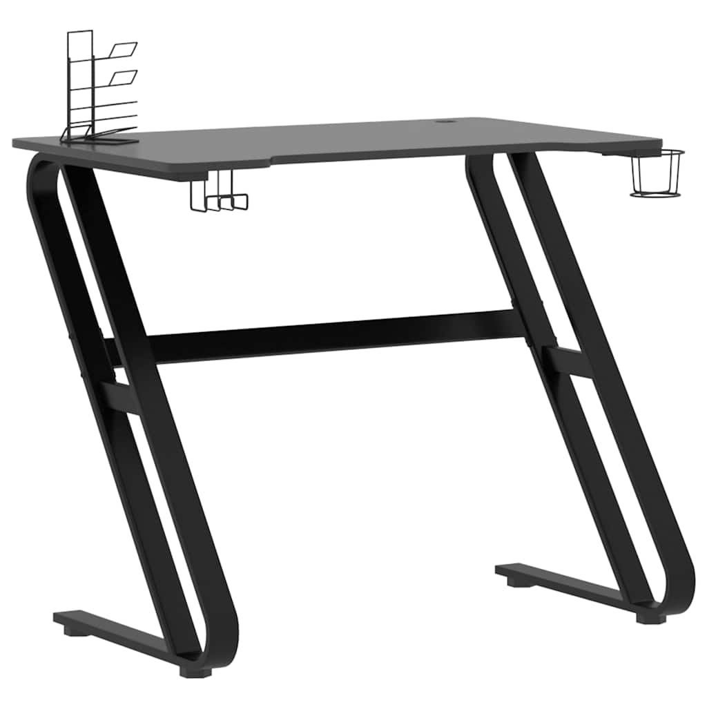 vidaXL escritorio gaming con patas en forma de zz negro 90x60x75 cm