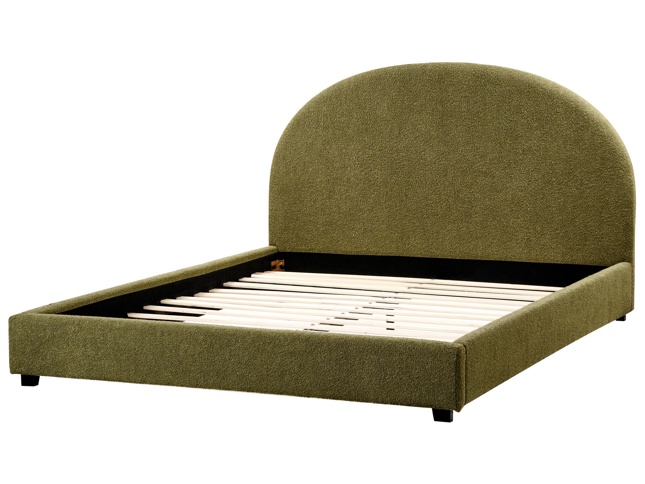 Cama bouclé vaucluse 160 x 200 cm verde oliva